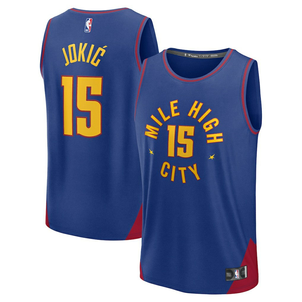 Nikola Jokic Denver Nuggets Youth Fast Break Replica Player Jersey Statement Editi- Blue - Fanatics