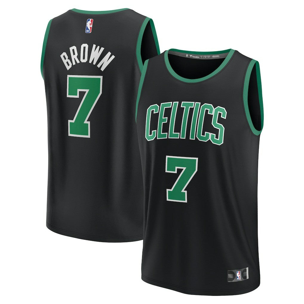Jaylen Brown Boston Celtics Youth Fast Break Replica Player Jersey Statement Edition Black - Fanatics