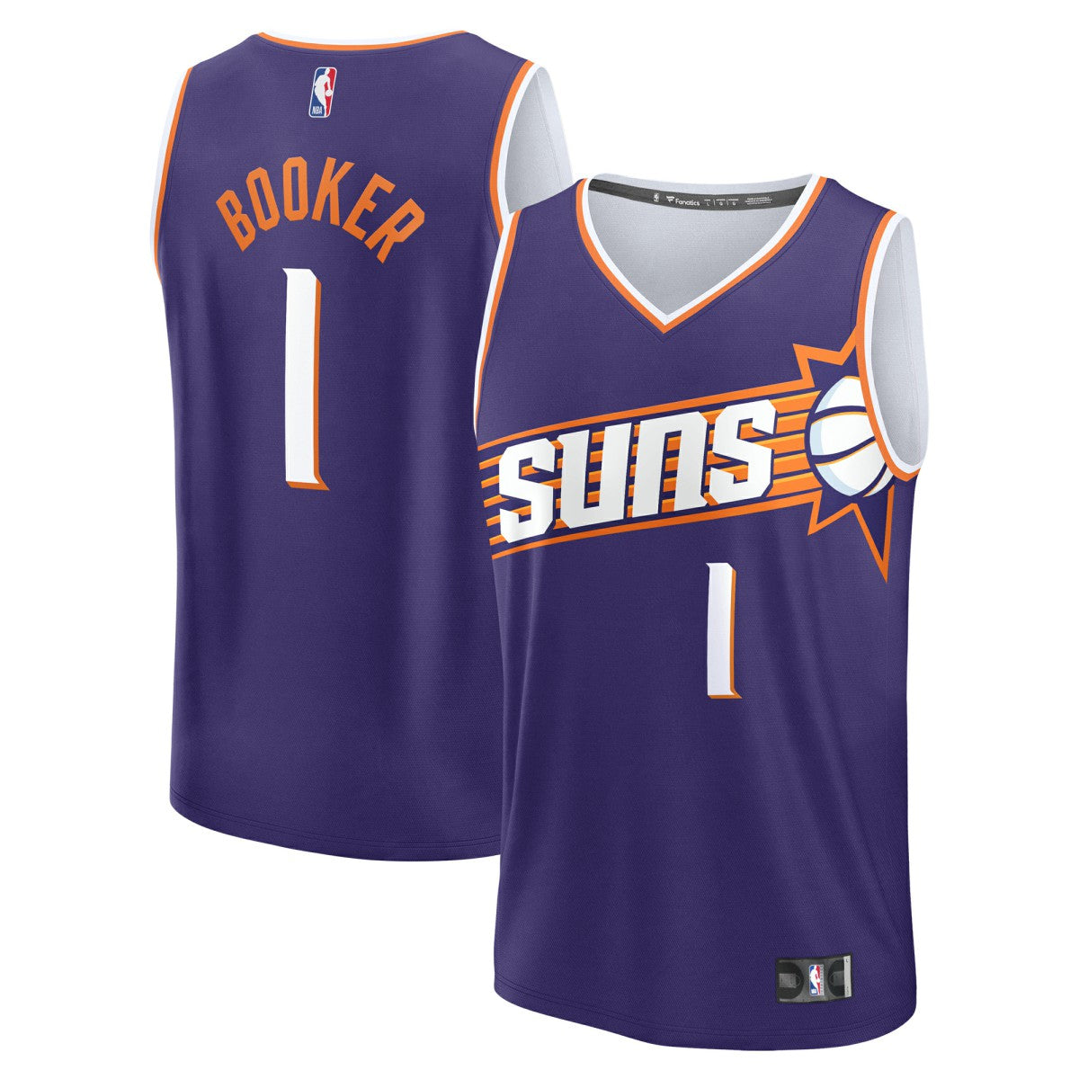Devin Booker Phoenix Suns Youth Fast Break Replica Player Jersey Icon Edition Purple - Fanatics