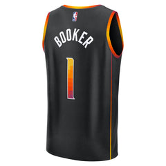 Devin Booker Phoenix Suns Youth Fast Break Replica Player Jersey Statement Edition Black - Fanatics