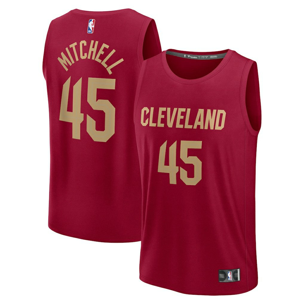 Donovan Mitchell Cleveland Cavaliers Youth Fast Break Replica Player Jersey Icon Editi- Wine - Fanatics