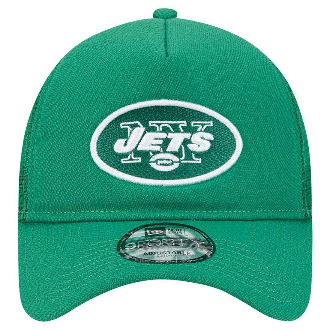 New York Jets New Era 9FORTY A-Frame Trucker Adjustable Hat - Green Hats