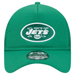 New York Jets New Era 9FORTY A-Frame Trucker Adjustable Hat - Green Hats