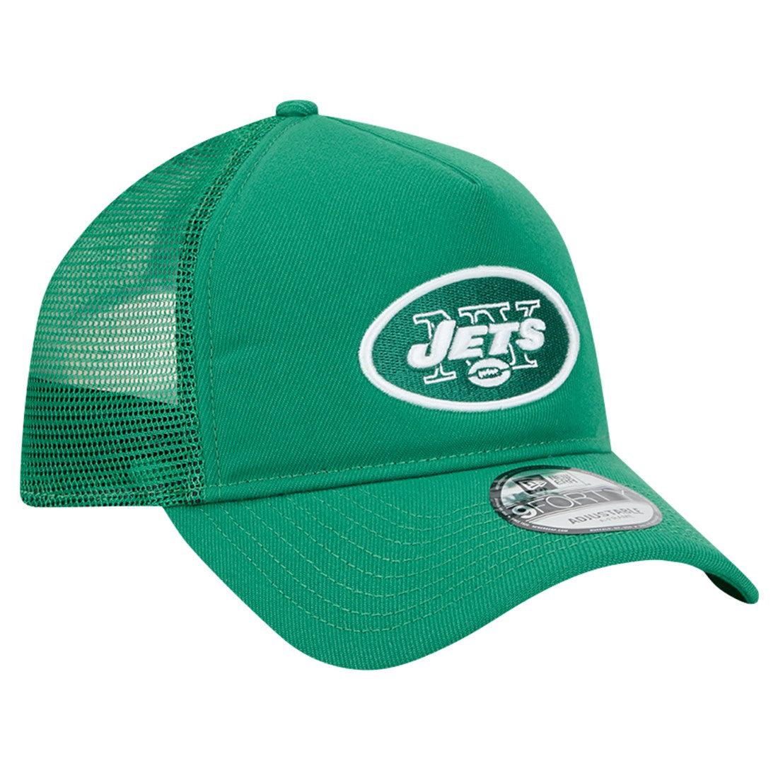 New York Jets New Era 9FORTY A-Frame Trucker Adjustable Hat - Green Hats