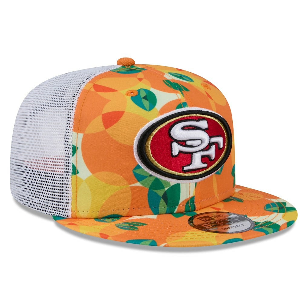 San Francisco 49ers New Era Citrus 9FIFTY Trucker Snapback Hat - Orange Hats