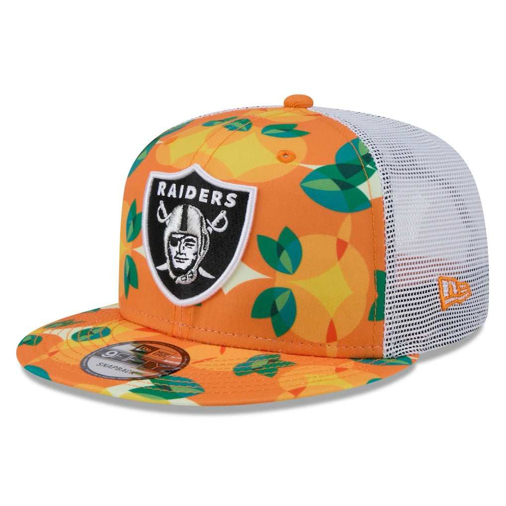 Las Vegas Raiders New Era Citrus 9FIFTY Trucker Snapback Hat - Orange Hats