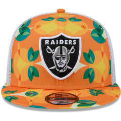 Las Vegas Raiders New Era Citrus 9FIFTY Trucker Snapback Hat - Orange Hats