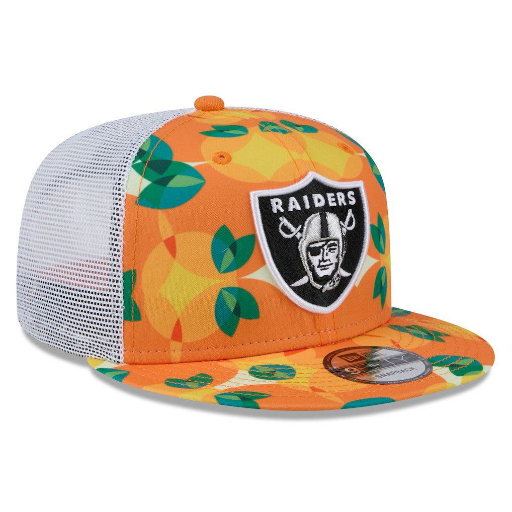 Las Vegas Raiders New Era Citrus 9FIFTY Trucker Snapback Hat - Orange Hats