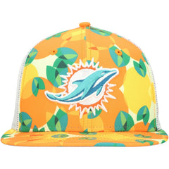 Miami Dolphins New Era Citrus 9FIFTY Trucker Snapback Hat - Orange Hats