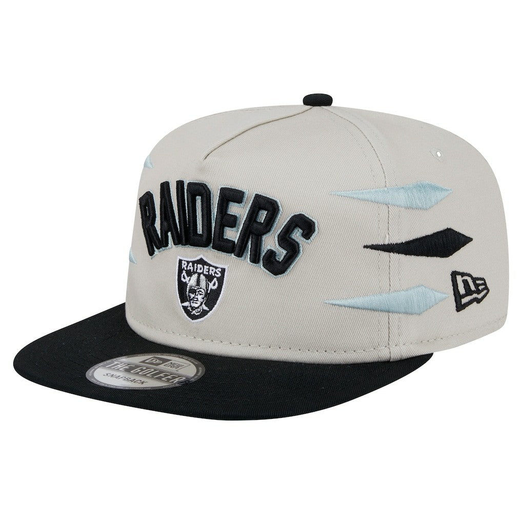 Las Vegas Raiders New Era Athletic Golfer Snapback Hat - Stone/Black Hats