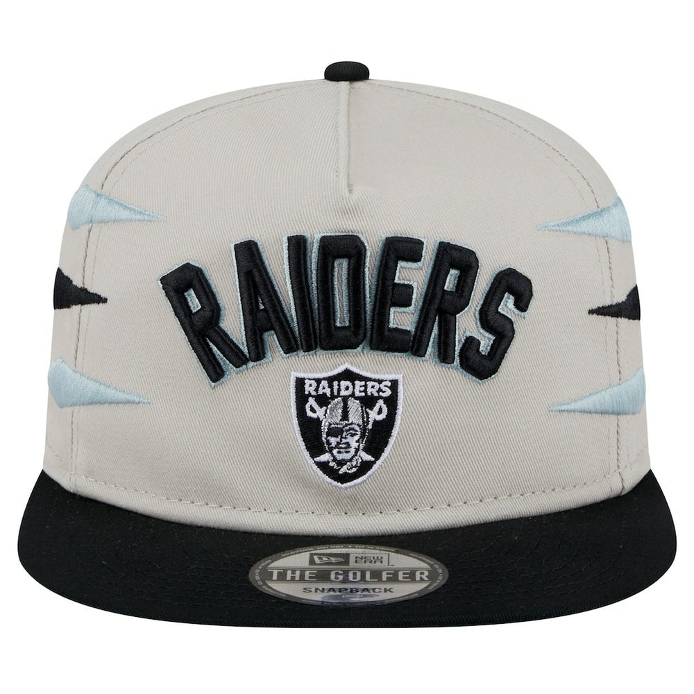Las Vegas Raiders New Era Athletic Golfer Snapback Hat - Stone/Black Hats