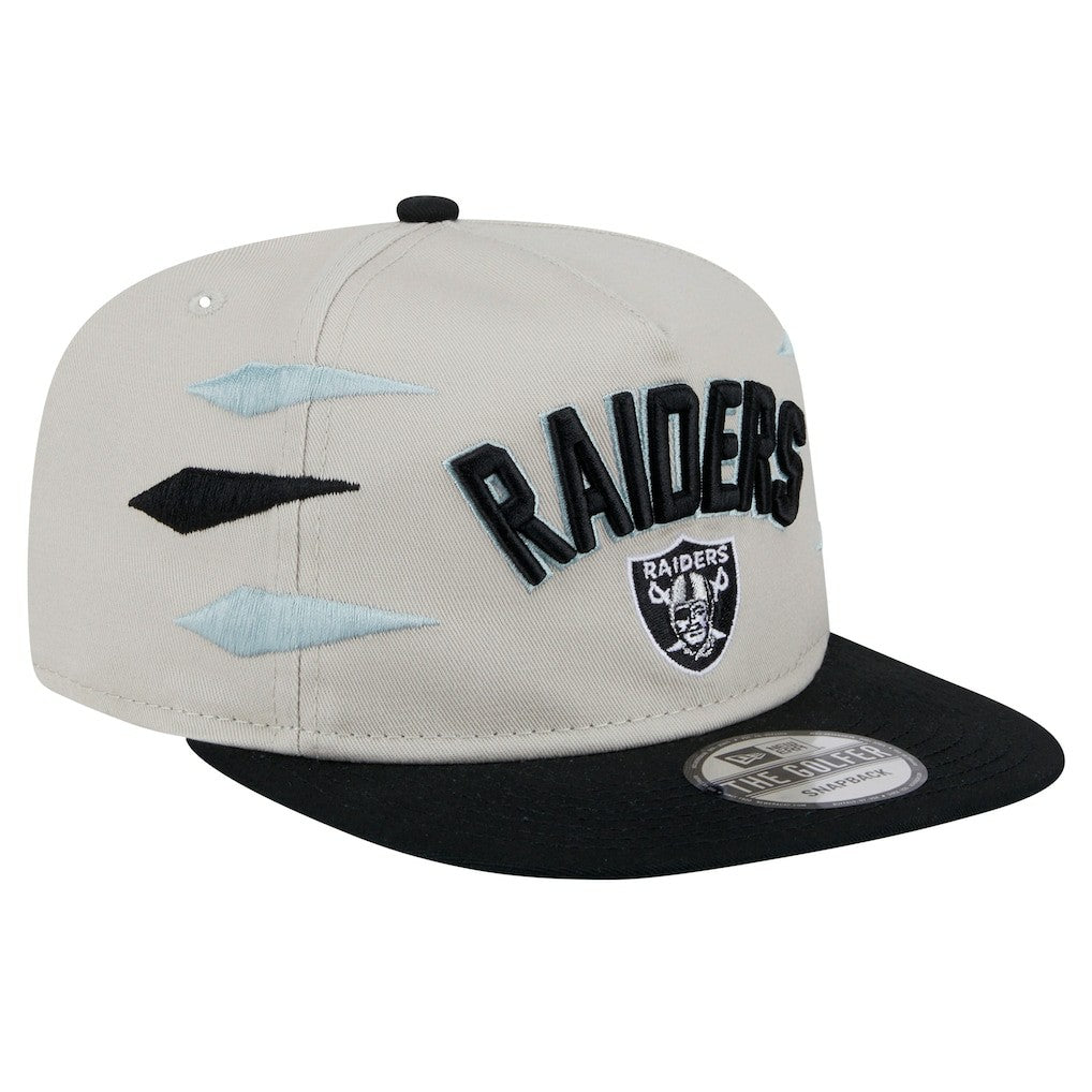 Las Vegas Raiders New Era Athletic Golfer Snapback Hat - Stone/Black Hats