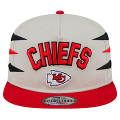 Kansas City Chiefs New Era Athletic Golfer Snapback Hat - Stone/Red Hats