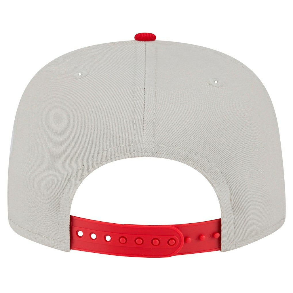 Kansas City Chiefs New Era Athletic Golfer Snapback Hat - Stone/Red Hats