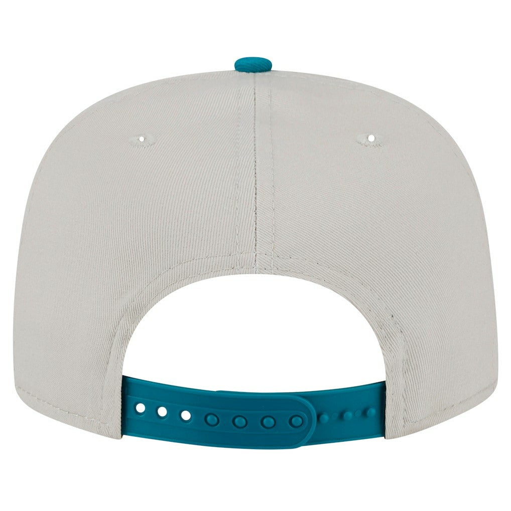 Miami Dolphins New Era Athletic Golfer Snapback Hat - Stone/Aqua Hats
