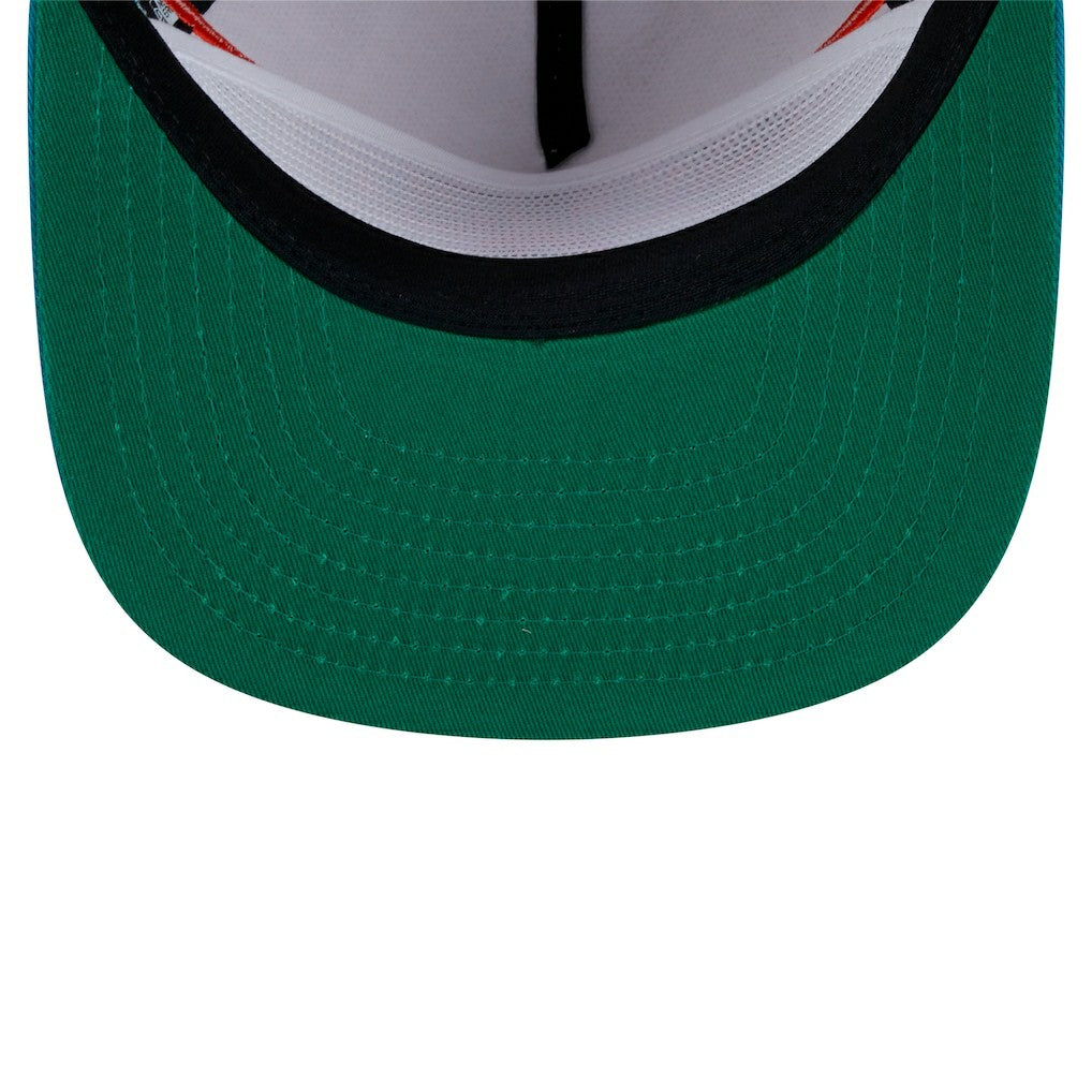 Miami Dolphins New Era Athletic Golfer Snapback Hat - Stone/Aqua Hats