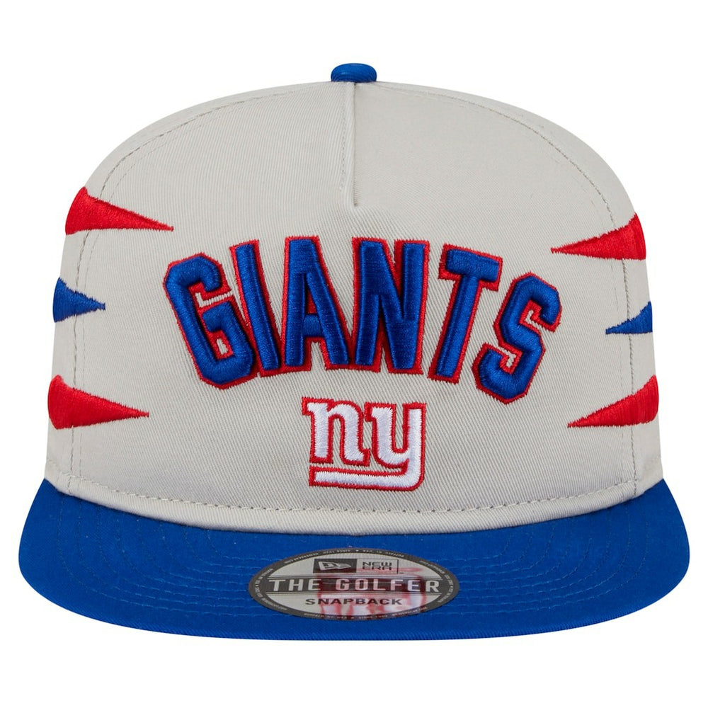 New York Giants New Era Athletic Golfer Snapback Hat - Stone/Royal Hats