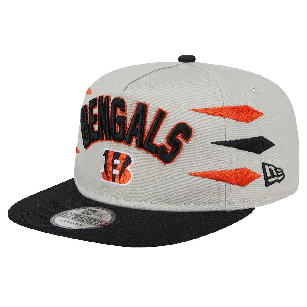 Cincinnati Bengals New Era Athletic Golfer Snapback Hat - Stone/Orange Hats