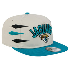 Jacksonville Jaguars New Era Athletic Golfer Snapback Hat - Stone/Teal Hats