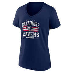 Baltimore Ravens Women's Americana Team V-Neck T-Shirt - Navy T-shirts