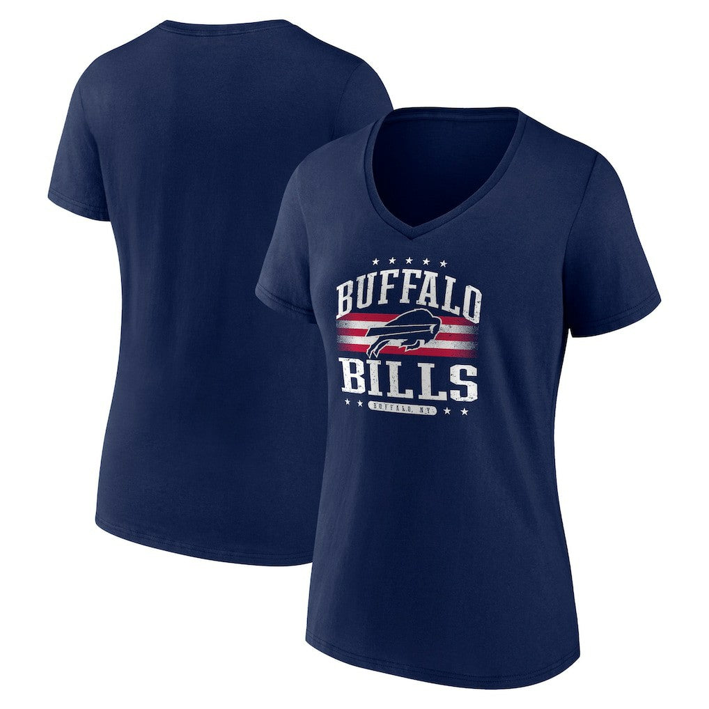 Buffalo Bills Women's Americana Team V-Neck T-Shirt - Navy T-shirts