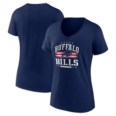 Buffalo Bills Women's Americana Team V-Neck T-Shirt - Navy T-shirts