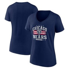 Chicago Bears Women's Americana Team V-Neck T-Shirt - Navy T-shirts
