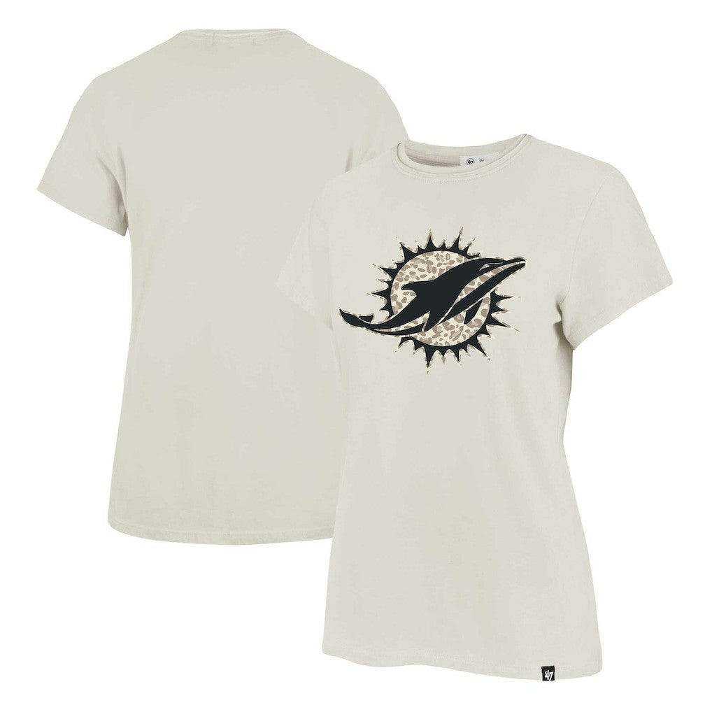Miami Dolphins '47 Women's Panthera Frankie T-Shirt - Cream T-shirts