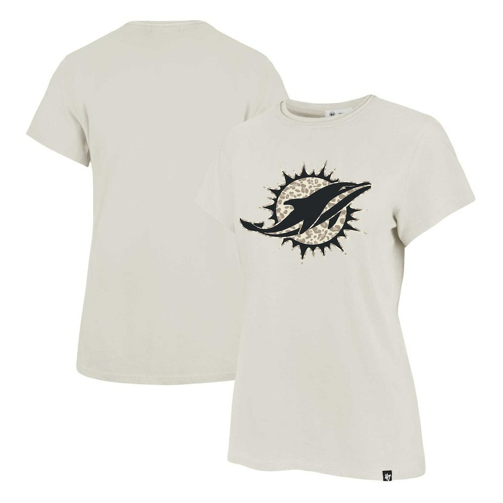 Miami Dolphins '47 Women's Panthera Frankie T-Shirt - Cream T-shirts