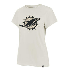 Miami Dolphins '47 Women's Panthera Frankie T-Shirt - Cream T-shirts