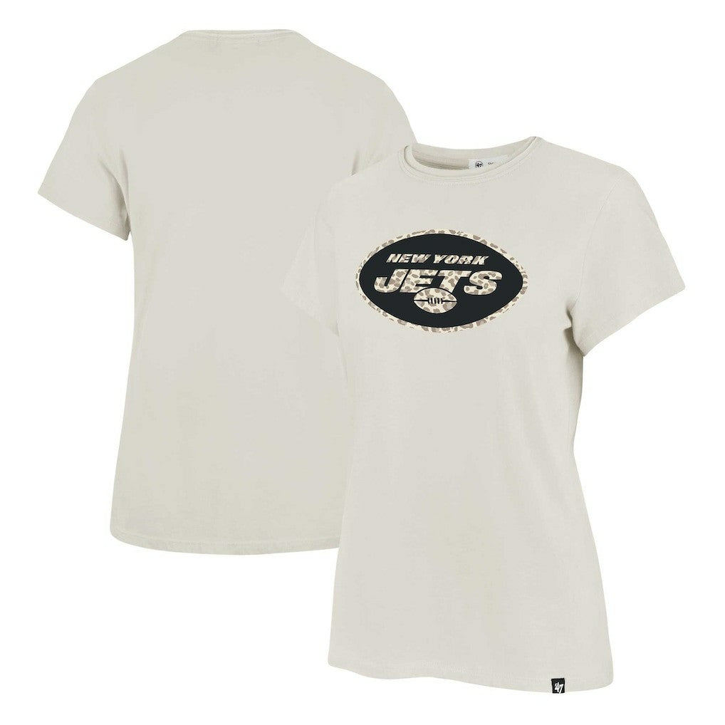 New York Jets '47 Women's Panthera Frankie T-Shirt - Cream T-shirts