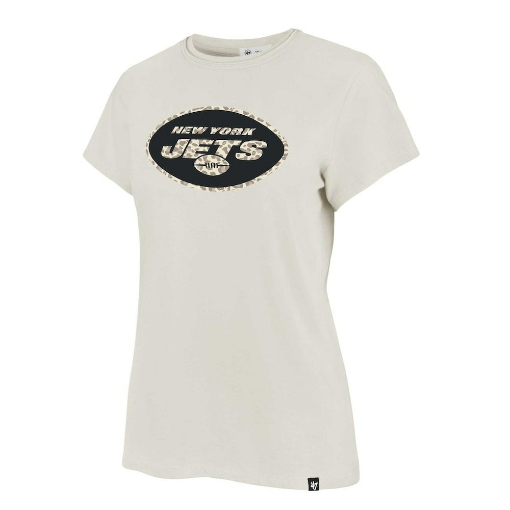 New York Jets '47 Women's Panthera Frankie T-Shirt - Cream T-shirts