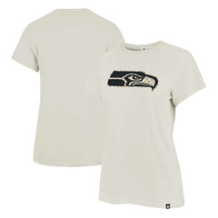 Seattle Seahawks '47 Women's Panthera Frankie T-Shirt - Cream T-shirts
