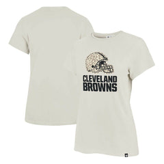 Cleveland Browns '47 Women's Panthera Frankie T-Shirt - Cream T-shirts