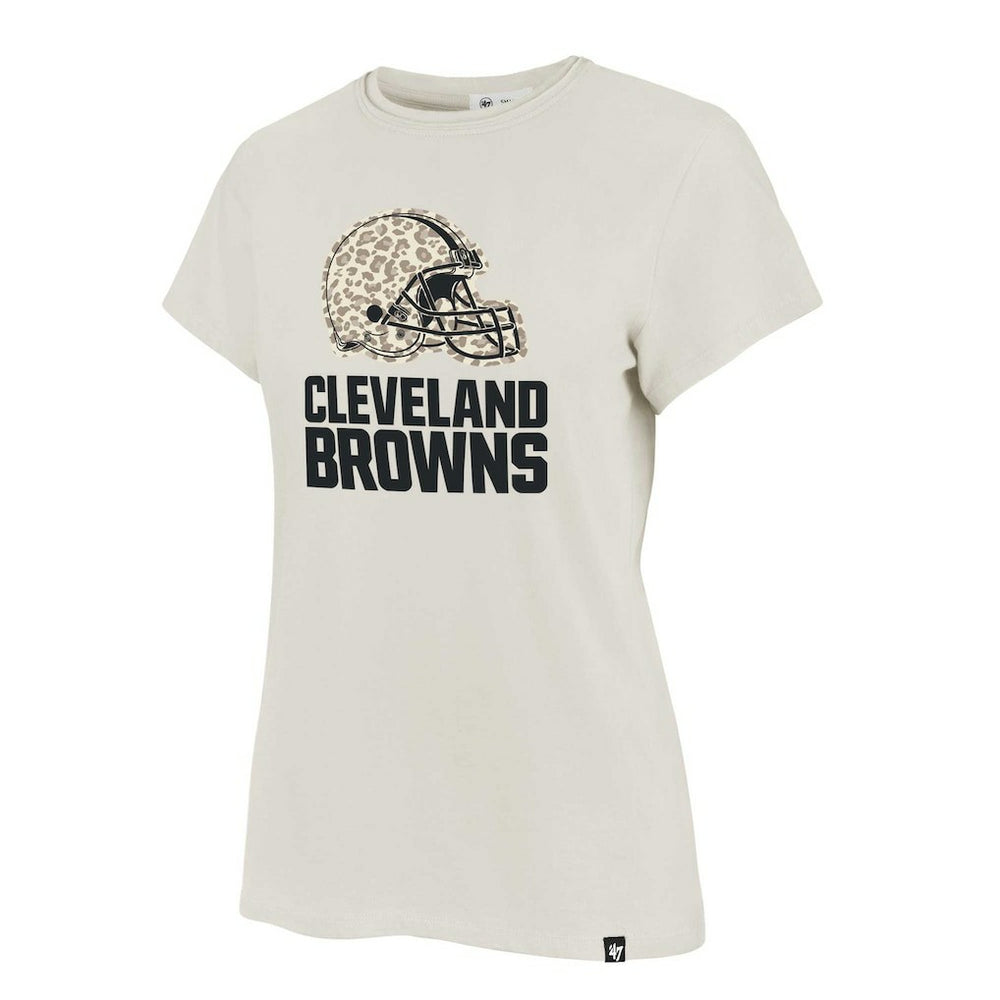 Cleveland Browns '47 Women's Panthera Frankie T-Shirt - Cream T-shirts