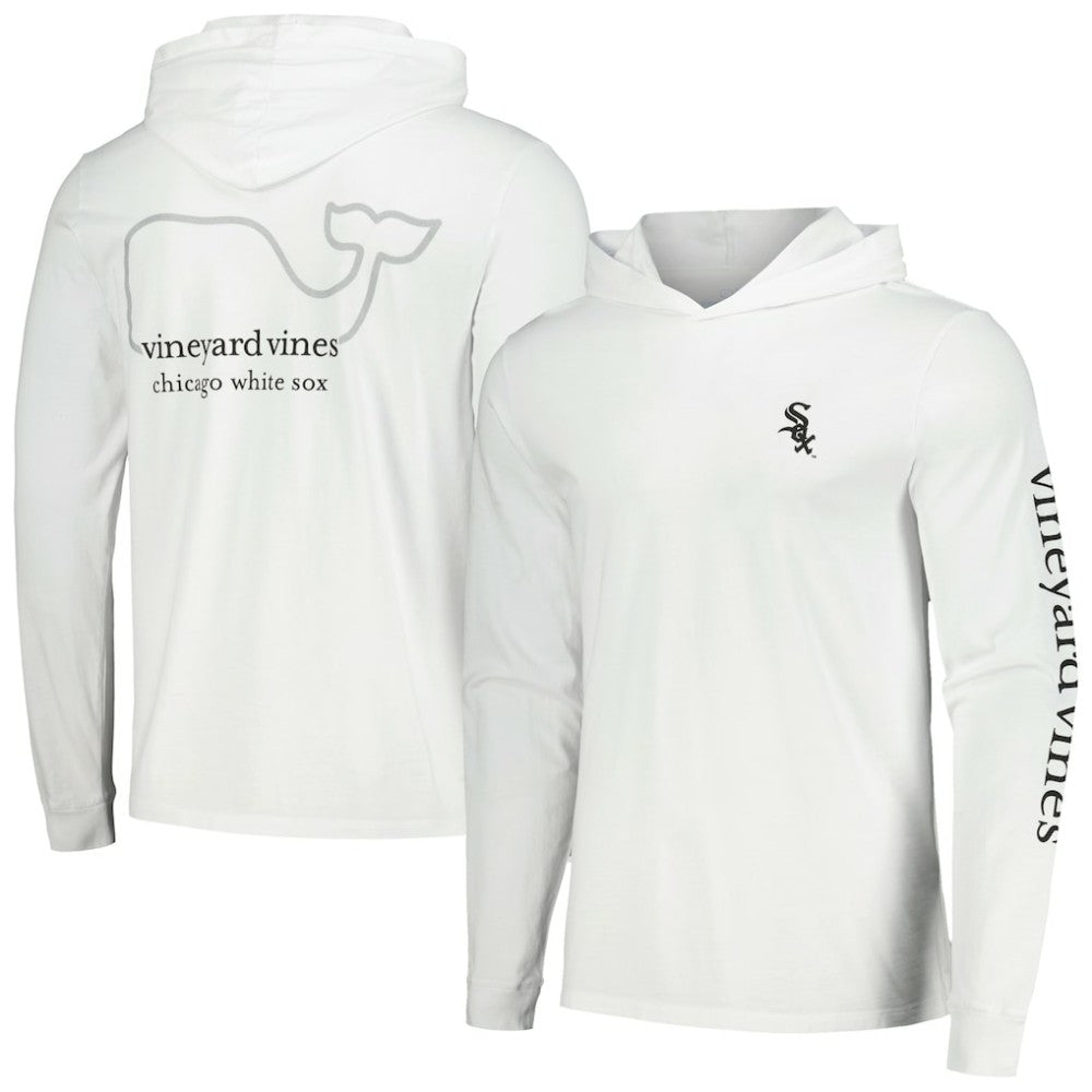 Chicago White Sox Vineyard Vines Long Sleeve Hoodie T-Shirt - White Hoodies