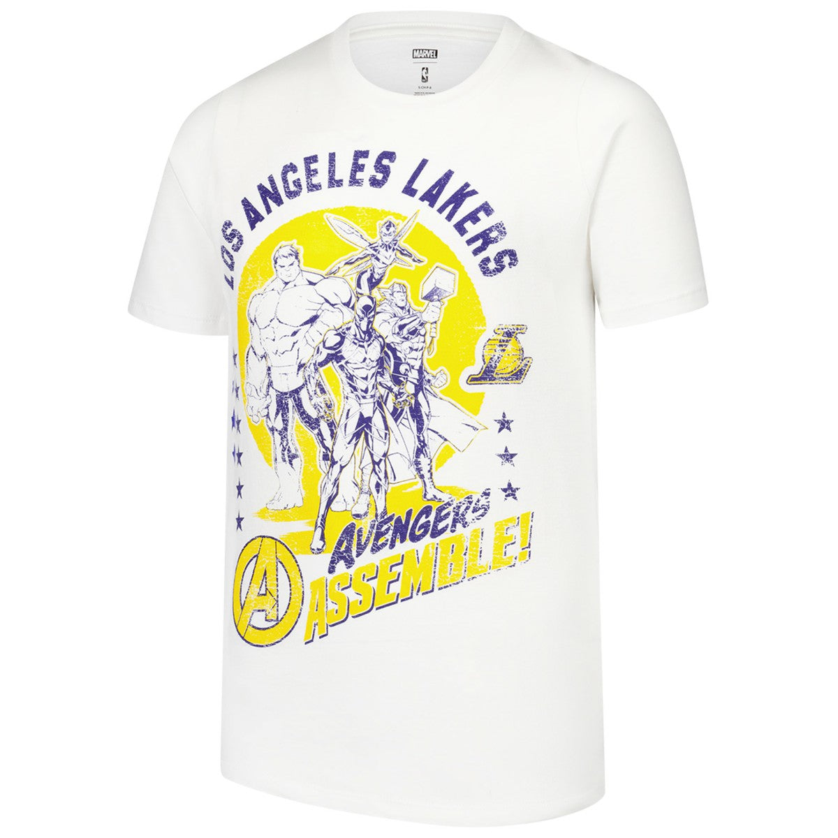 Los Angeles Lakers Youth NBA x Marvel Avengers Squad T-Shirt White