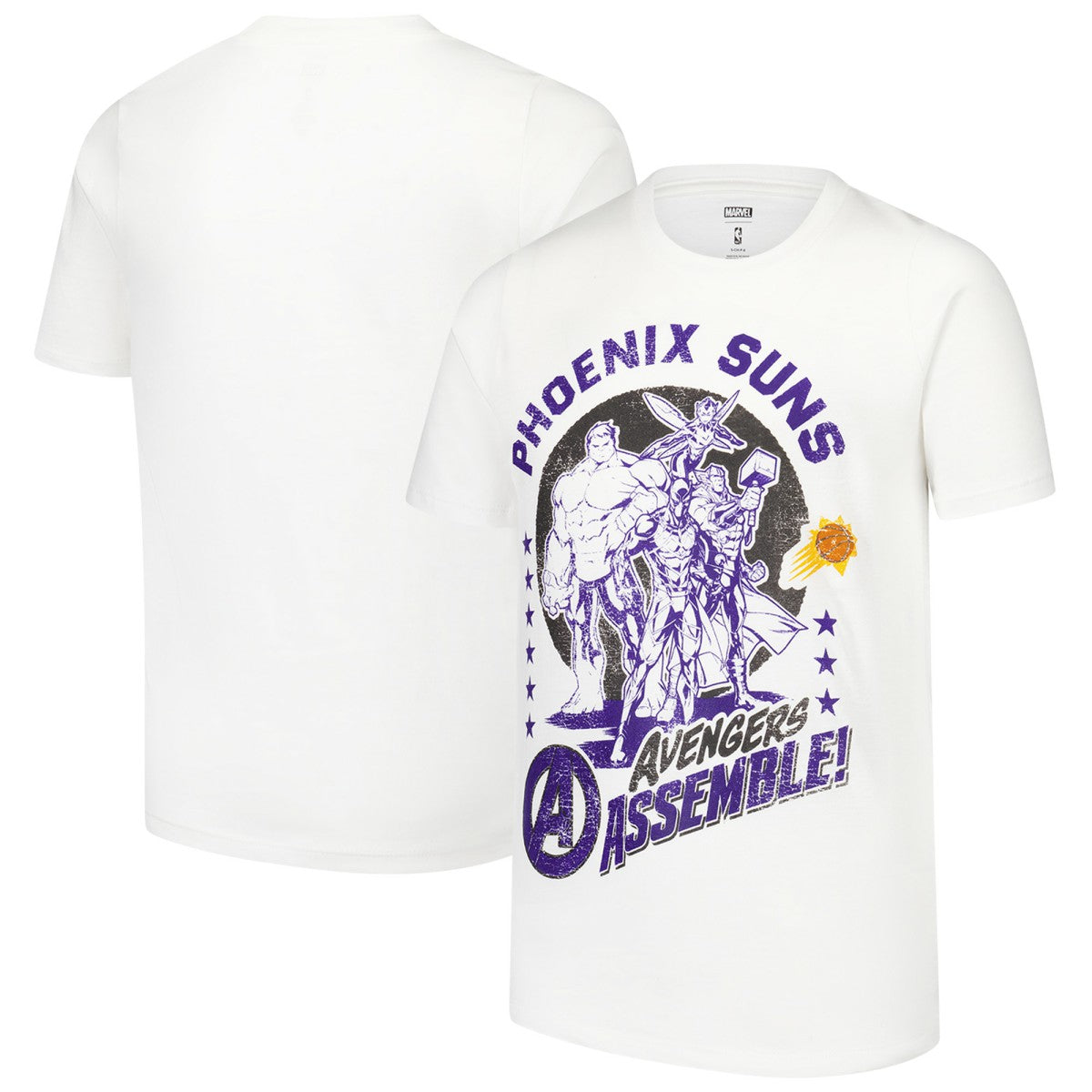 Phoenix Suns Youth NBA x Marvel Avengers Squad T-Shirt White outlet