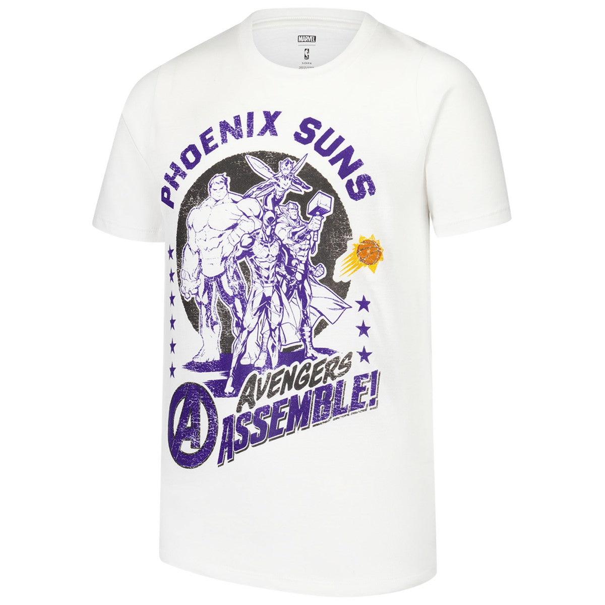 Phoenix Suns Youth NBA x Marvel Avengers Squad T-Shirt White outlet