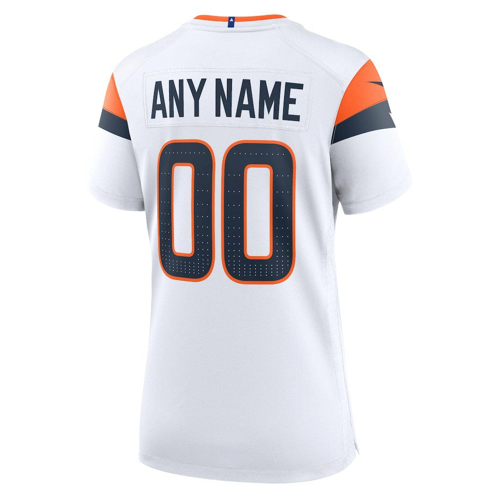 Denver Broncos Women's Mile High Collection Custom Game Jersey - White Jerseys