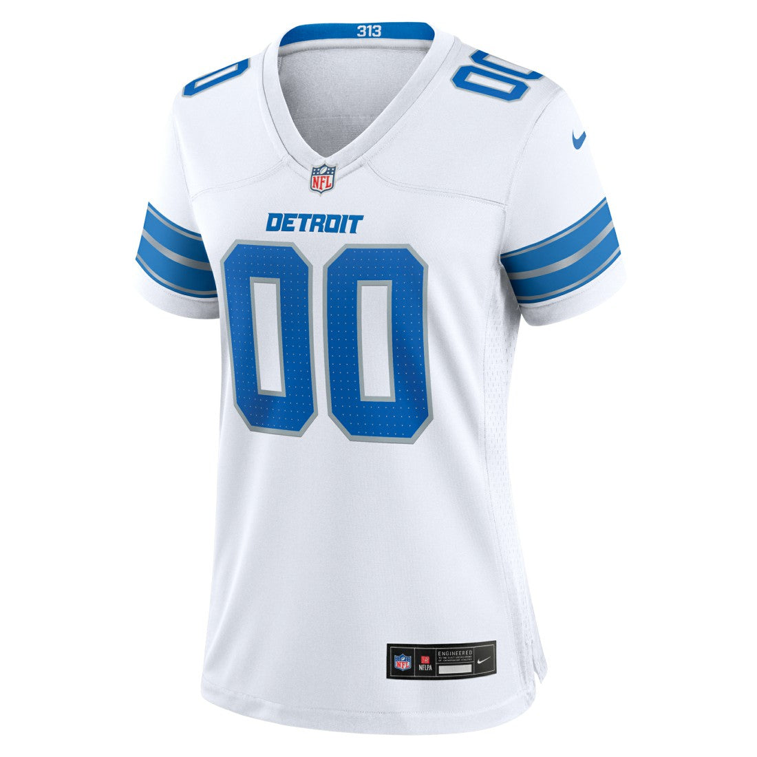 Detroit Lions Women's Custom Game Jersey - White Jerseys