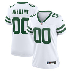New York Jets Women's Custom Game Jersey - Legacy White Jerseys