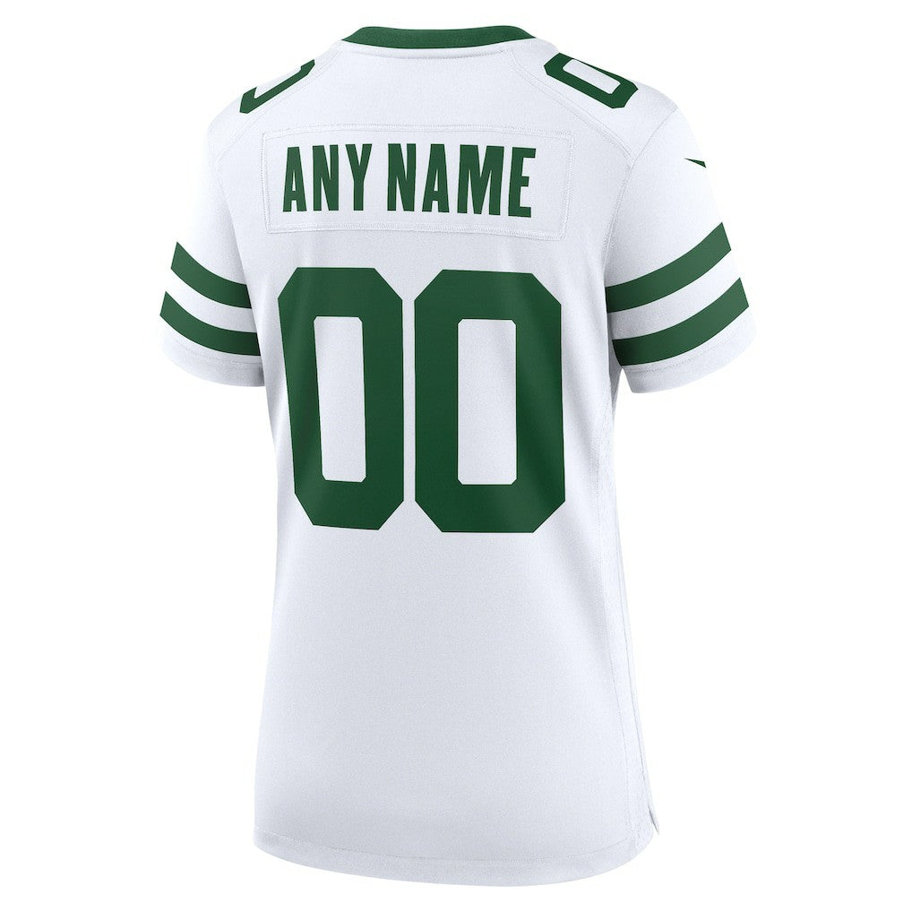 New York Jets Women's Custom Game Jersey - Legacy White Jerseys