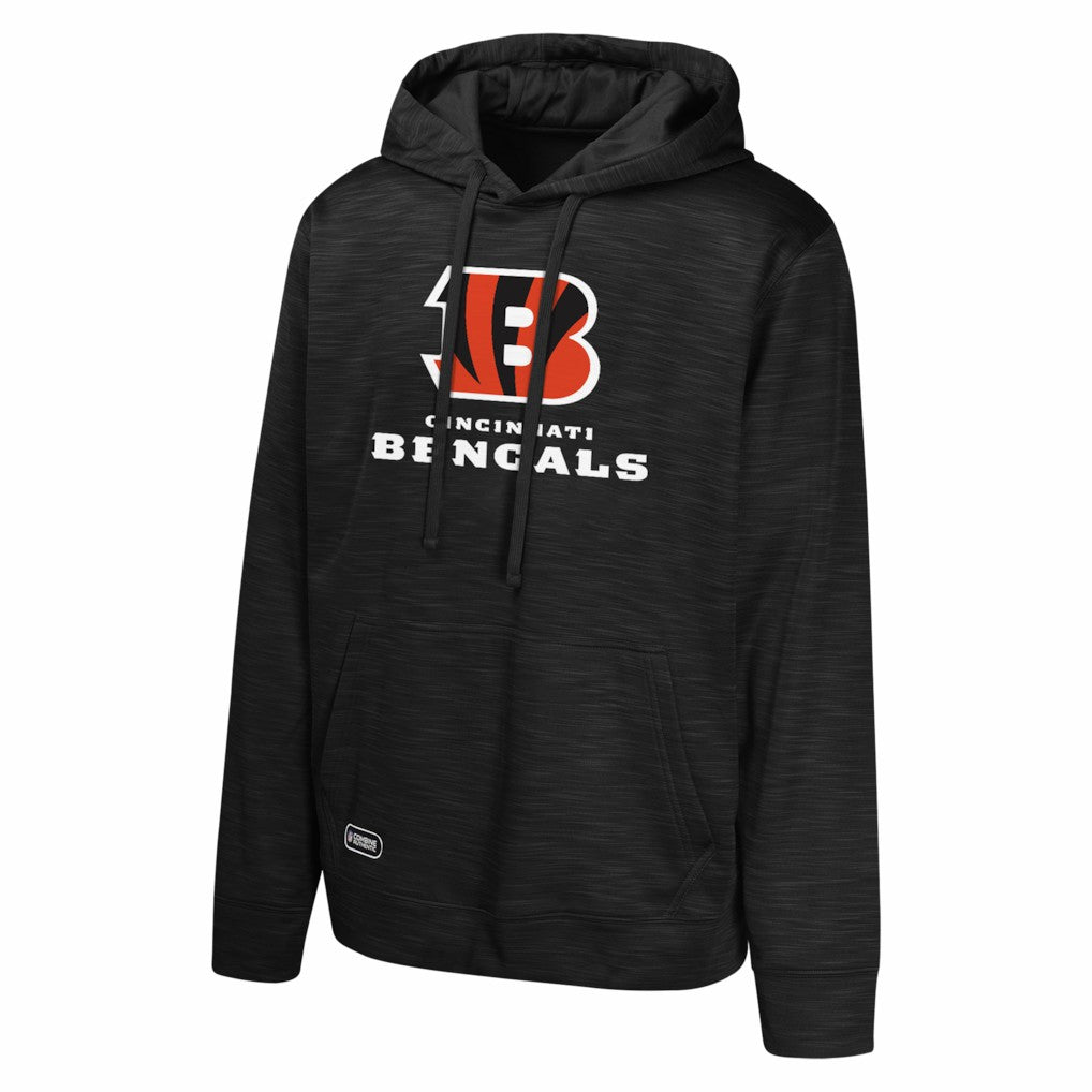 Cincinnati Bengals Streak Fleece Pullover Hoodie - Black Hoodies