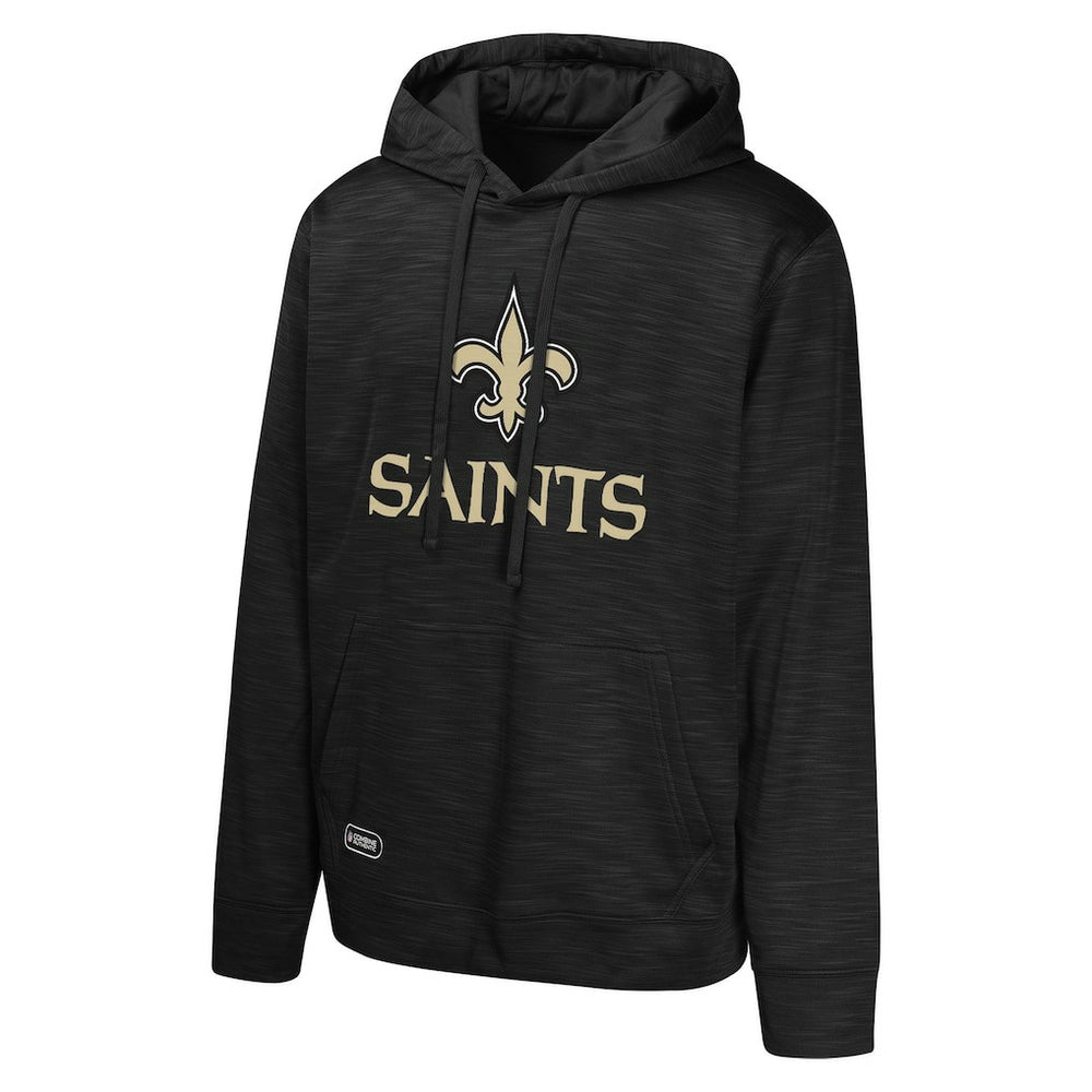 New Orleans Saints Streak Fleece Pullover Hoodie - Black Hoodies