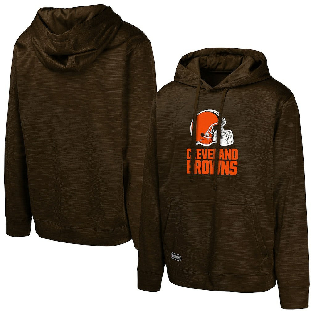 Cleveland Browns Streak Fleece Pullover Hoodie - Brown Hoodies