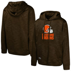 Cleveland Browns Streak Fleece Pullover Hoodie - Brown Hoodies