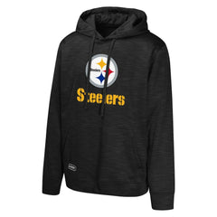 Pittsburgh Steelers Streak Fleece Pullover Hoodie - Black Hoodies