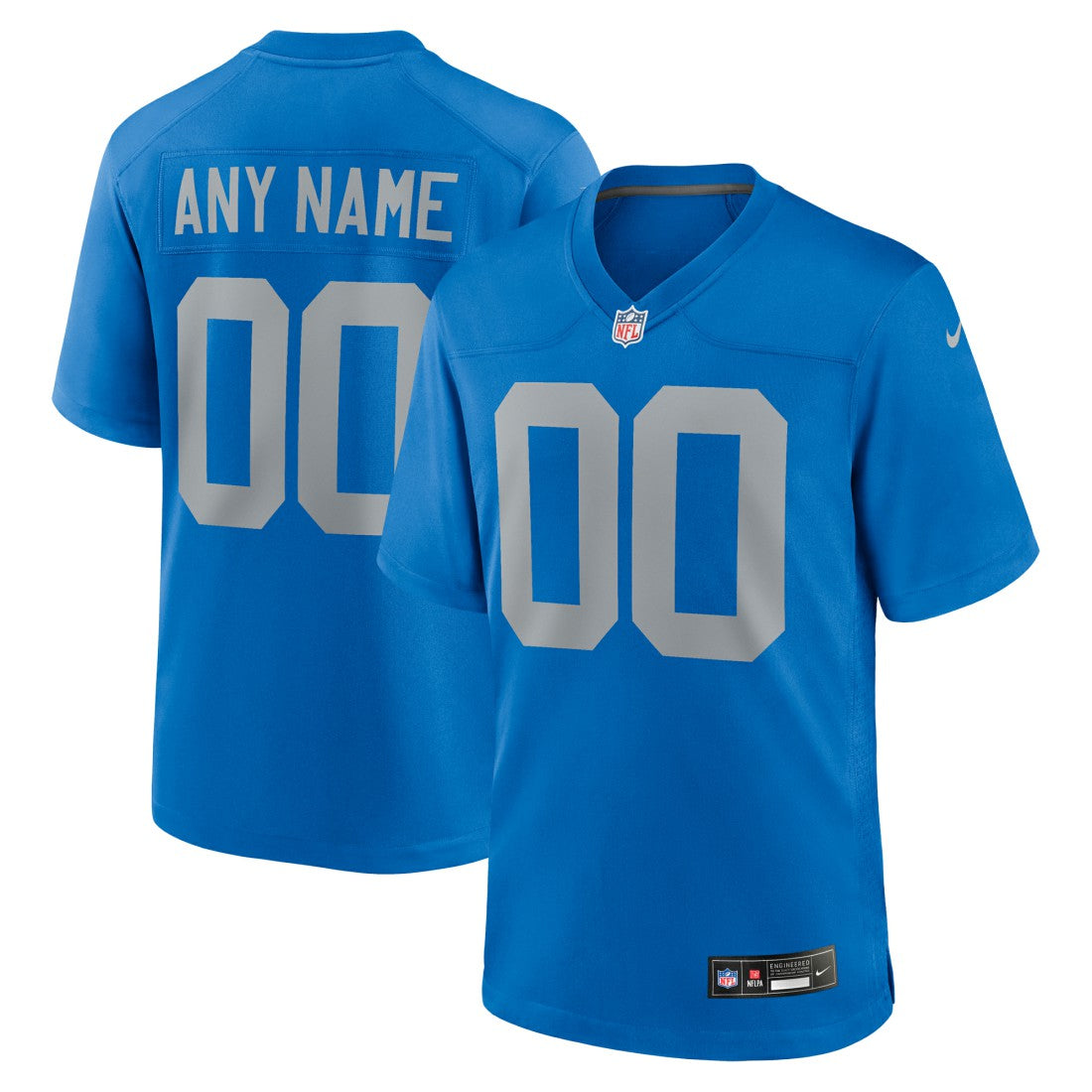 Detroit Lions Alternate Custom Game Jersey - Blue Jerseys