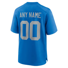 Detroit Lions Alternate Custom Game Jersey - Blue Jerseys